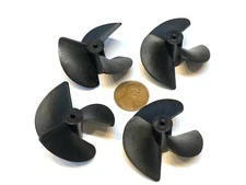 4 Pieces RC toy 40mm 3-blade Plastic Prop Propeller Boat 2mm motor dc A15