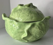 Holland Mold Ceramic Cabbage Bowl W Lid 6"H 7" Across Vintage Signed DW