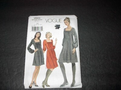 Vogue Pattern 8411 Misses' Chic Loose-Fitting Dress and Sash  3 Styles  6~12  UC