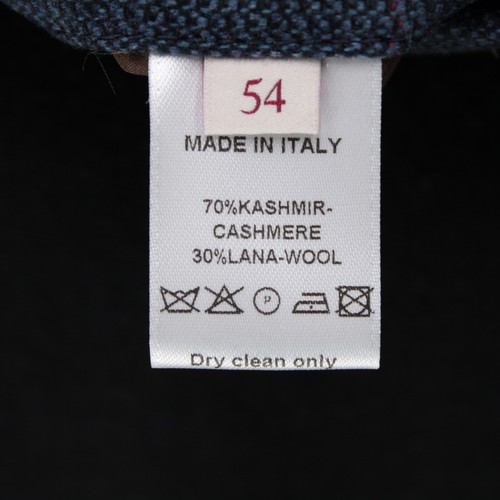 Luciano Barbera NWT Cashmere Wool Hooded Jacket Size 54 (XL US) In Blue Plaid - Picture 10 of 12