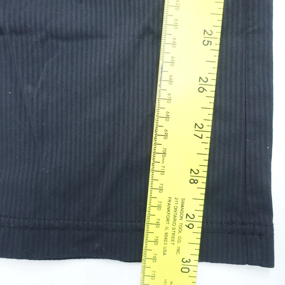 Pantalones para mujer Reebok 8 azules a rayas elásticos bolsillos con cremallera pierna ancha Foto 4 de 4