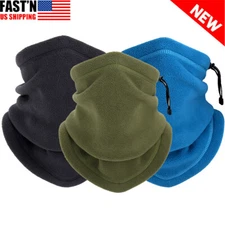 Neck Gaiter Bandana Face Mask Winter Fleece Scarf Gator Cover Head for Men Women