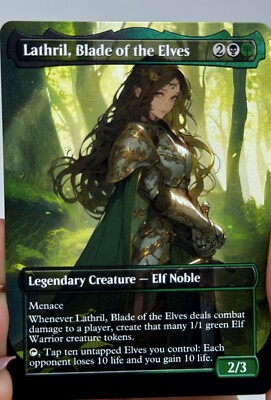 Купить lathril blade of the elves mana foil borderless near mint