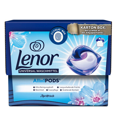 15 Stück Lenor All in 1 Vollwaschmittel Pods Aprilfrisch Tieferein und  frisch
