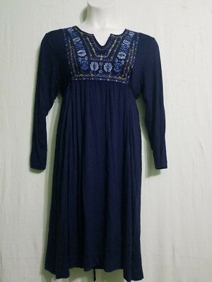 Women's Clothing A Line Midi Dress Gown Navy Blue XL 40" around | eBay