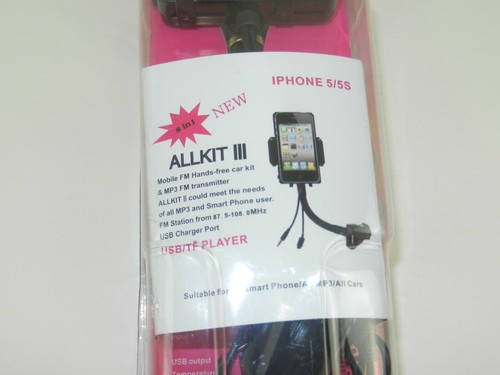 ALLKIT Holder Hands Free Car Cigarette Lighter Kit For iPhone 5 / 5s & Others - Photo 8/8