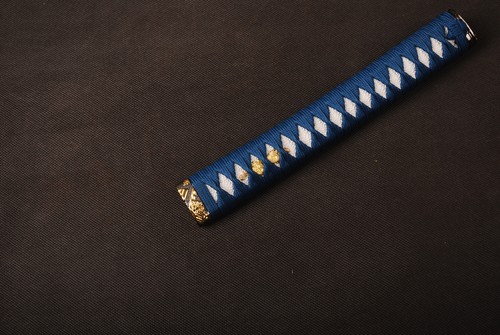 10''/26CM Tsuka Hourglass Type Handle Alloy Fittings for Japanese Samurai Katana - Picture 65 of 121
