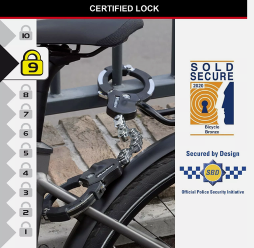 Hardened Steel Chain Link Street Cuff Multi-Purpose Bike & Scooter Lock - Picture 2 of 10
