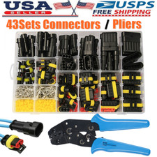 708PCS 1-6 Pin Car Automotive Waterproof Electrical Wire Connectors Plug Kit Set