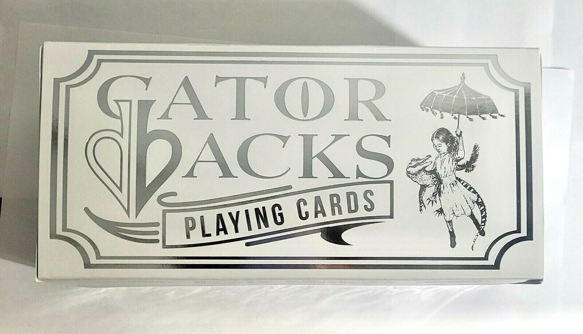 GATORBACKS（ green,silver） playing cards Gatorback Signed Silver and Green Collector's Playing Cards
