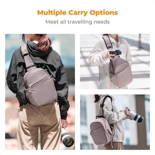 K&F Concept 5L Photography Crossbody Bag Sling Bag Camera Lens Shoulder Backpack - Picture 40 of 42