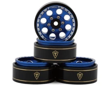 Treal Hobby 1.0" 8-Hole Beadlock Wheels (Blue) (4) (22g) [TLHTSCX24-81]