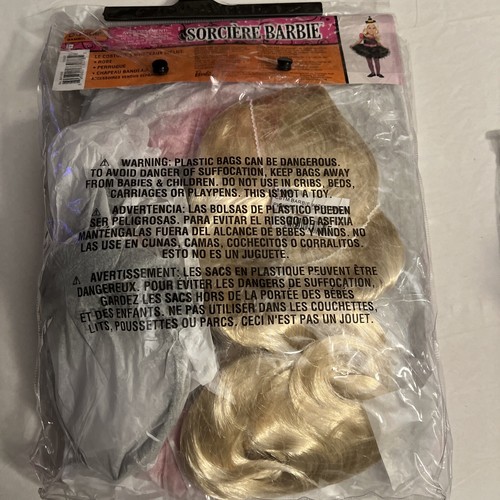 Barbie Witch Halloween Costume Child Dress Up , Toddler 3-4, WIG, Dress, Hat - Picture 8 of 13