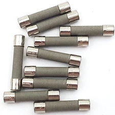 Lot of 10 Bussmann ABC15 250V 15 Amp Ceramic 1/4" x 1-1/4" Fast Acting Fuses