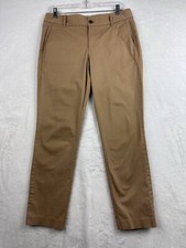 Dolce & Gabbana Tan Brown Dress Pants Womens 42 28x30 Mid Rise Straight Leg