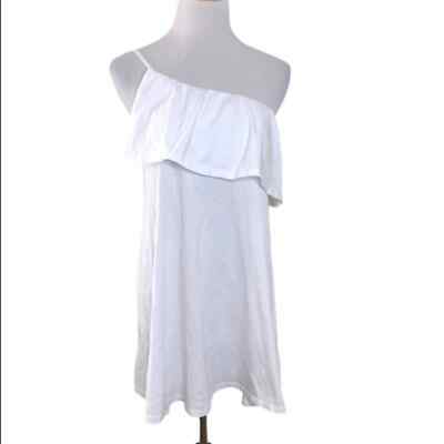 asos white one shoulder dress ASOS LUXE one shoulder asymmetric draped mini dress in white sequin