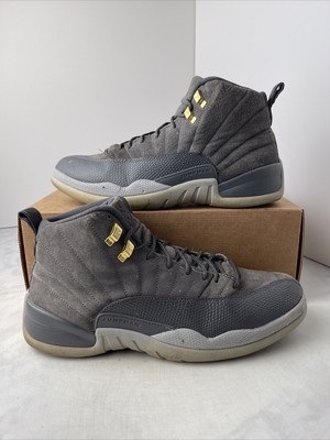 retro 12 grey suede