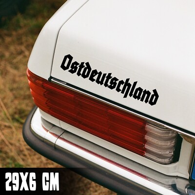 AUTO AUFKLEBER ''OSTDEUTSCHLAND'' 29X6CM DDR OSTALGIE OSSI OSTEN STICKER #0059