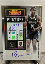 2020 Panini Contenders Playoff Ticket Rookie Auto Reggie Perry # /99 NBA #155