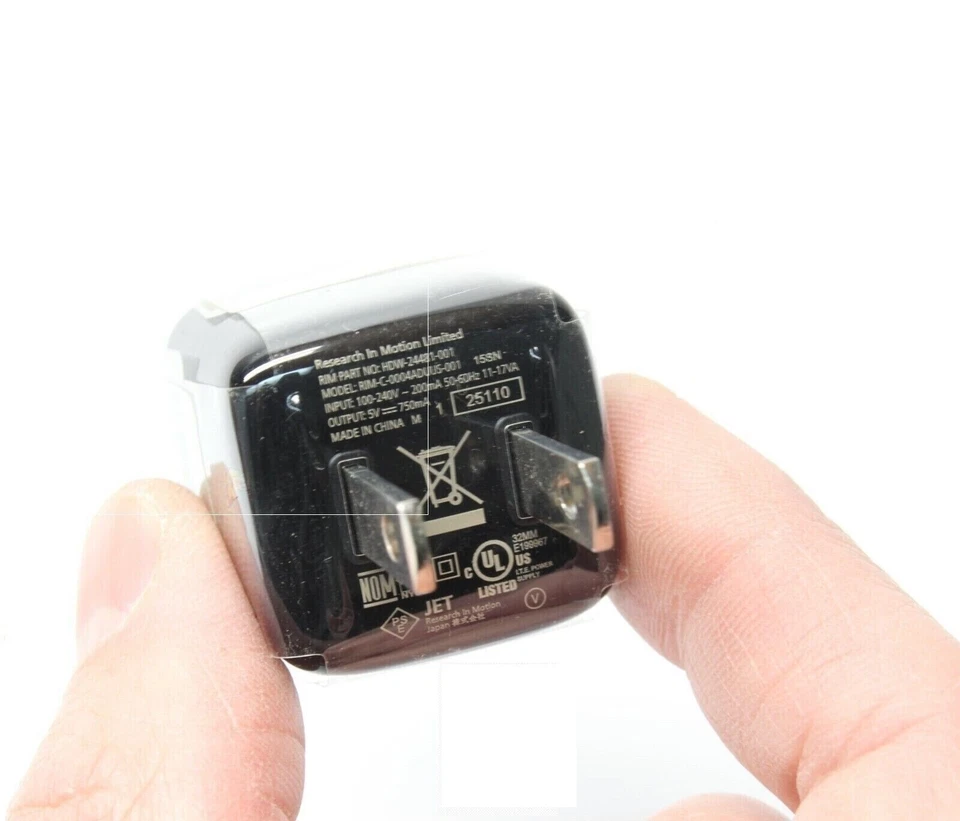 Cargador adaptador de fuente de alimentación de CA Blackberry USB para teléfonos celulares Foto 2 de 4