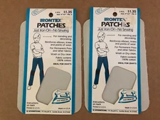 Vintage EZ INTERNATIONAL Irontex Patches Iron-On 2pcs GRAY DENIM JEANS pair