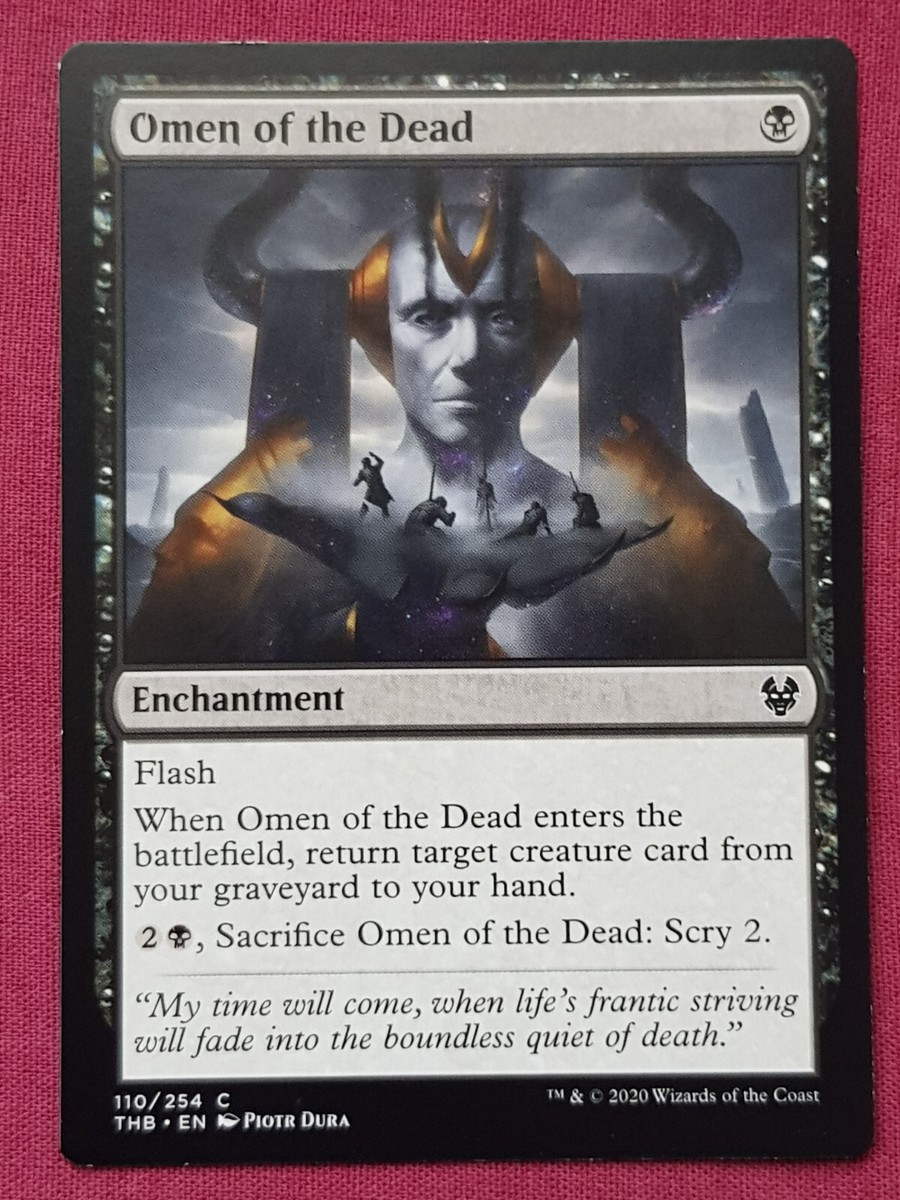 Magic The Gathering THEROS BEYOND DEATH OMEN OF THE DEAD black card MTG | eBay Magic The Gathering THEROS BEYOND DEATH OMEN OF THE DEAD black card MTG | eBay