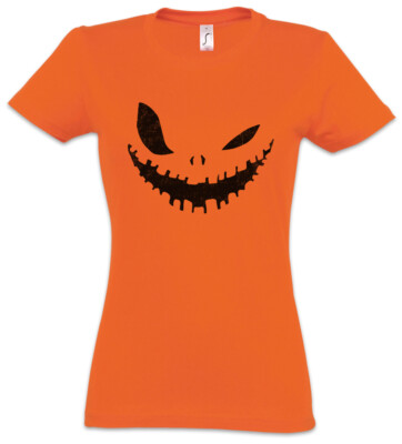 GLOWING HALLOWEEN PUMPKIN III Damen T-Shirt Horror Trick or Treat Samhain USA