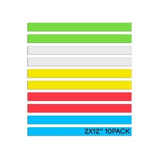 Dry Erase Magnetic Tape Multi Colors 2''  12'' 10 Pcs, Reusable Magnetic Lab...
