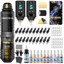 POSEIDON Tattoo Pen Kit Tattoo Gun Kit with 2pcs Tattoo Batteries Tattoo pen kit
