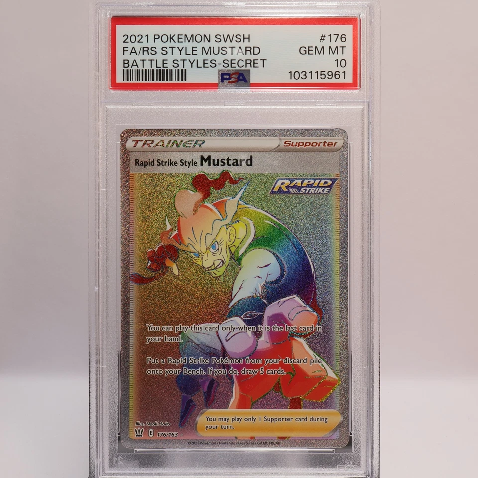 Pokemon TCG - Rapid Strike Style Mustard 176/163 Battle Styles - PSA 10 GEM MT - Image 2 of 3