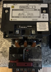 Square D Size 2 NEMA Motor Starter Coil 120 Vac 15-45 Amp 8536SDO1H30S Tested