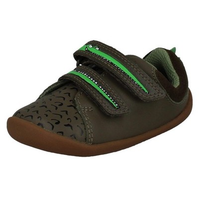 Jungen Clarks Roald Dahl Leder Krokodil Pre-Walker Schuhe-RD Roamer Snap