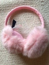 Gap Kids Pink Faux Fur Earmuffs With Rhinestones One Size Fits All