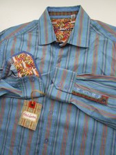 Mens Medium Robert Graham Glory Woven Shirt paisley flip cuff