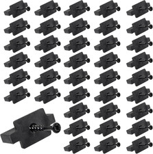 50Pcs Hidden Fasteners Clips for Deck Fastening, Black Nylon Plastic T Clips wit