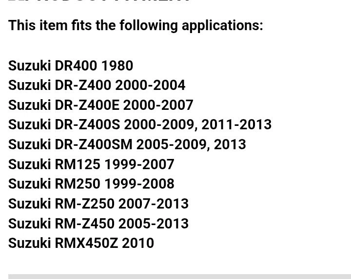 Guía de cadena trasera de fábrica TM Design Works 02-07 DRZ 400 RMZ 250 450 RM 125 250 Foto 2 de 3