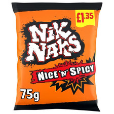 Nik Naks 3 Flavours 75g  | Scampi 'N' Lemon, Nice 'N' Spicy, Rib 'N' Saucy