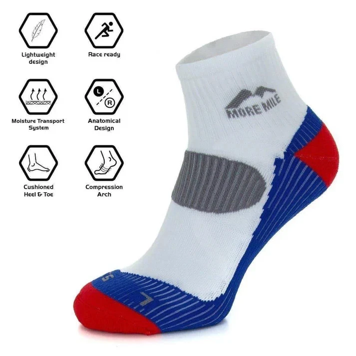 MENS RUNNING SOCKS GYM CUSHIONED BLISTER MORE MILE LONDON ANKLE CROSSFIT 5 PAIRS - Image 3 of 4