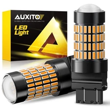 AUXITO 3157 LED Bulbs Amber, 500 Brighter 3056 3156 3057 4157 LED 102-SMD