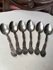 Six Antique (1888) Sterling Silver 925 Spoons Versailles Pattern GORHAM 185g