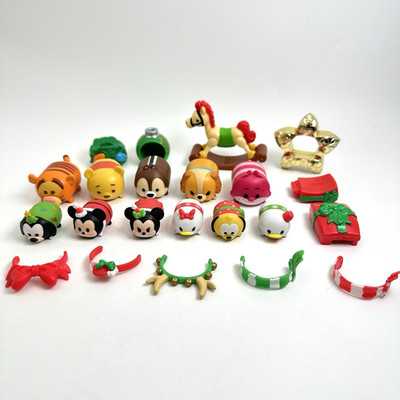 Disney Tsum Tsum Christmas Lot Vinyl Figures Mickey Minnie Pooh Tigger Cheshire