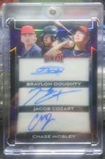 2025 Leaf Metal - Triple Autographs Braylon Doughty, Chase Mobley, Jacob Cozart