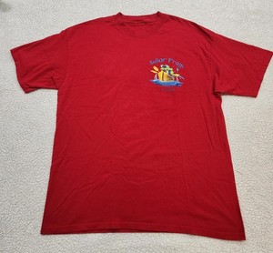 Vintage Senor Frogs Cozume1 T-shirt Mens Large Red Graphic 100% Cotton Crew Neck