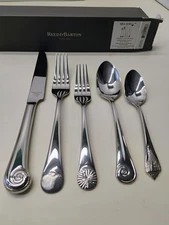 Reed & Barton Sea Shell Stainless Steel 18/8  Flatware - 5pc. 1 setting N/O