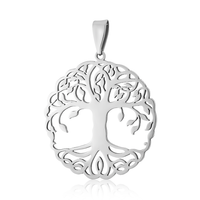 KettenanhäNger AnhäNger Charm 925 Silber Lebensbaum Echtschmuck