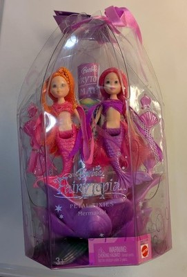 Barbie Fairytopia Petal Pixies Pink Purple Mermaids Dolls 2004 No. G5565 Mattel