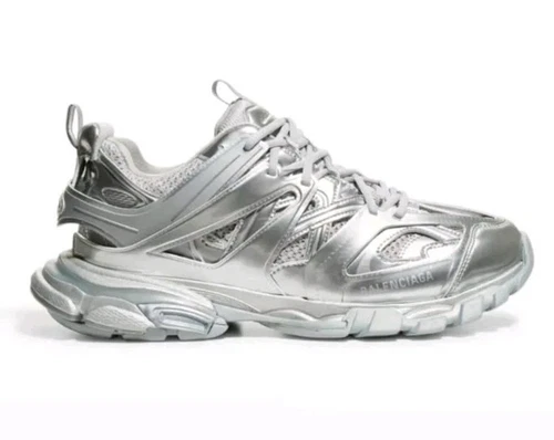 Sneaker Balenciaga Metal Silver Track taglia EU 45 US 12