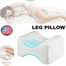 Knee Leg Pillow Between Legs Memory Foam Sleeping Cushion Back Pain Relief USA