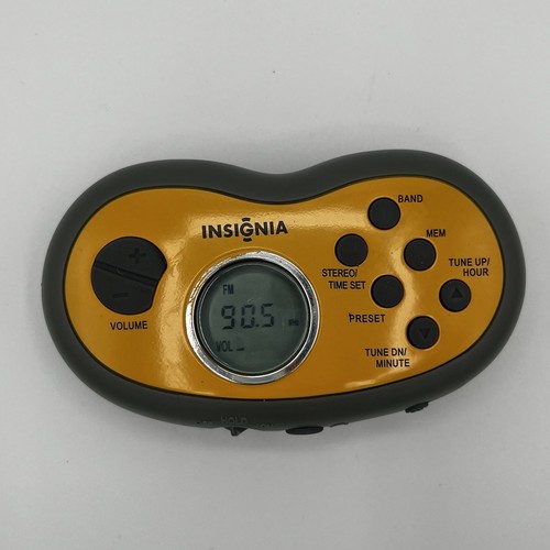 Insignia NS-R5111 Portable Digital AM/FM Radio Sport Yellow Tested No Arm Band