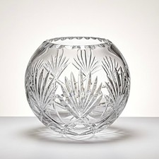 Vintage 7  Cut 24% Lead Crystal Rose Bowl Lar...
